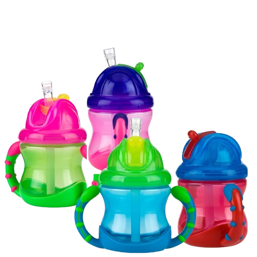 Pahar cu pai Vari Flo Flip It +12 luni, 240ml, Nuby