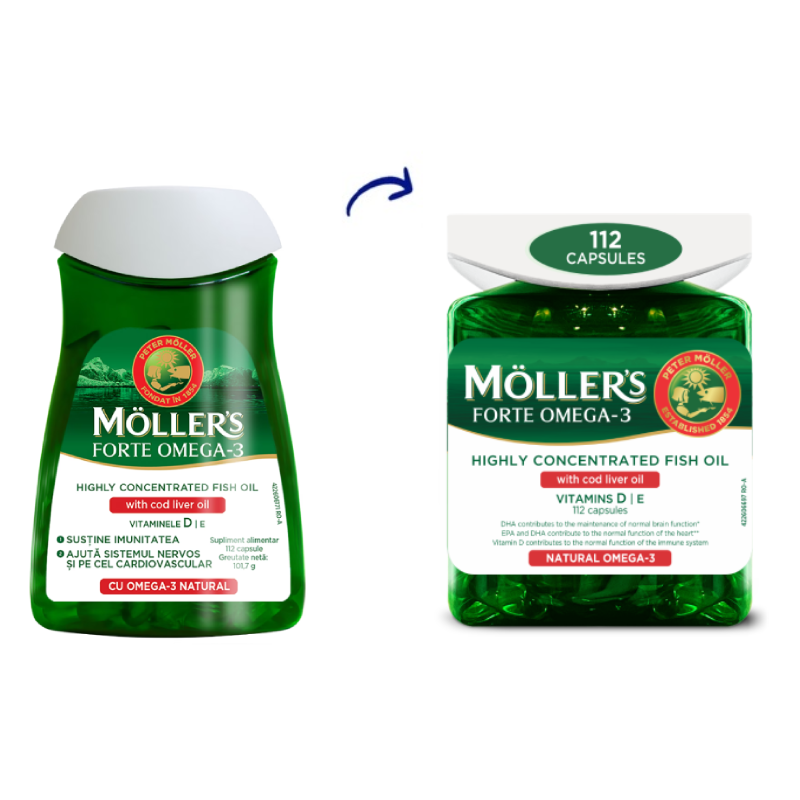 Omega 3 Forte, 112 capsule, Moller's