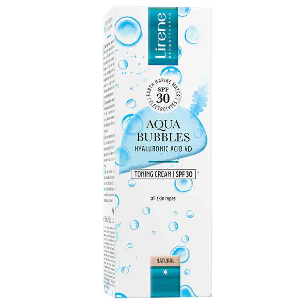Crema nuantatoare SPF30 Aqua Bubbles, 30ml, Lirene