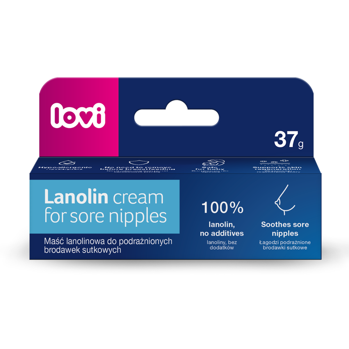 Crema cu lanolina pentru mamelon 14/001, 37g, LOVI