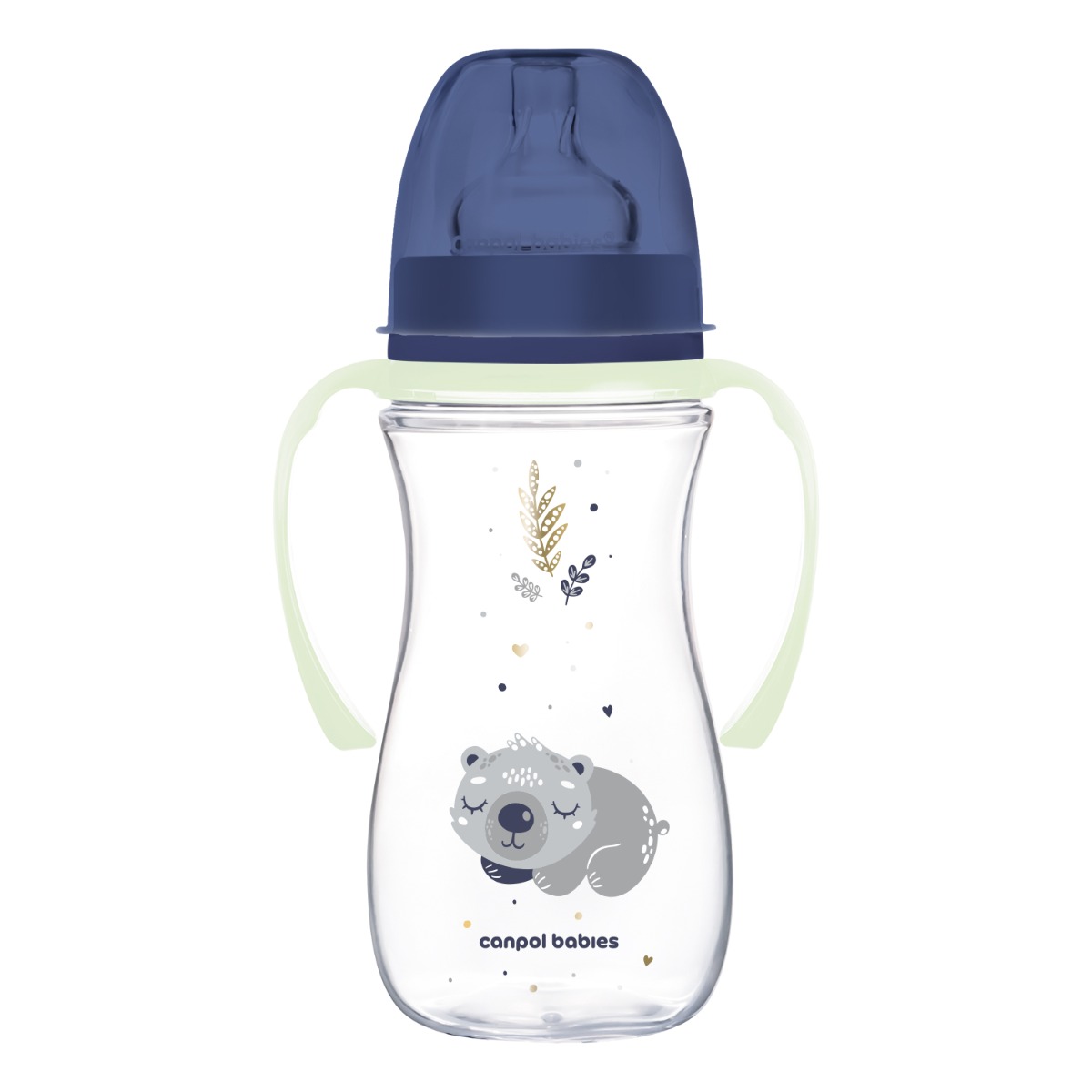 Biberon anticolici cu gat larg Sleepy Koala 35/238_BLU, 300ml, Canpol babies