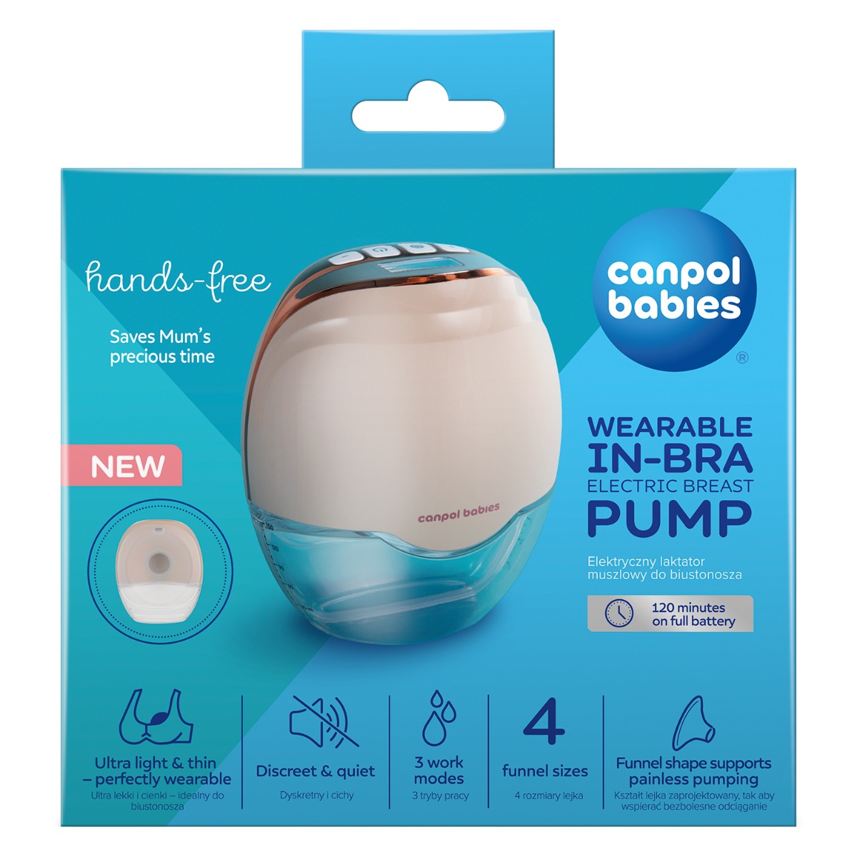Pompa de san electrica tip scoica Hands Free 20/100, 1 bucata, Canpol babies