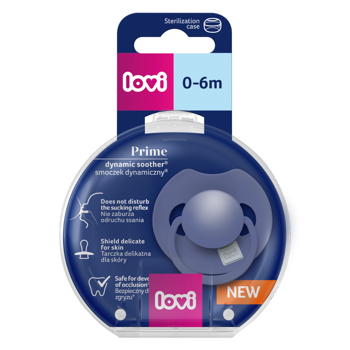 Suzeta din silicon pentru 0 - 6 luni Prime Blue 34/417, 1 bucata, LOVI