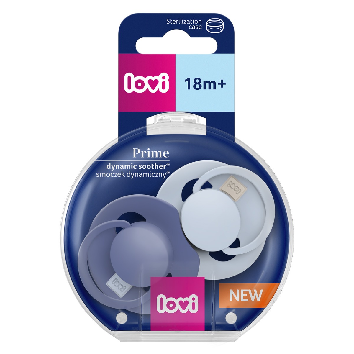 Set suzete din silicon pentru +18 luni Dynamic Prime Baby Blue/Blue 34/419, 2 bucati, LOVI