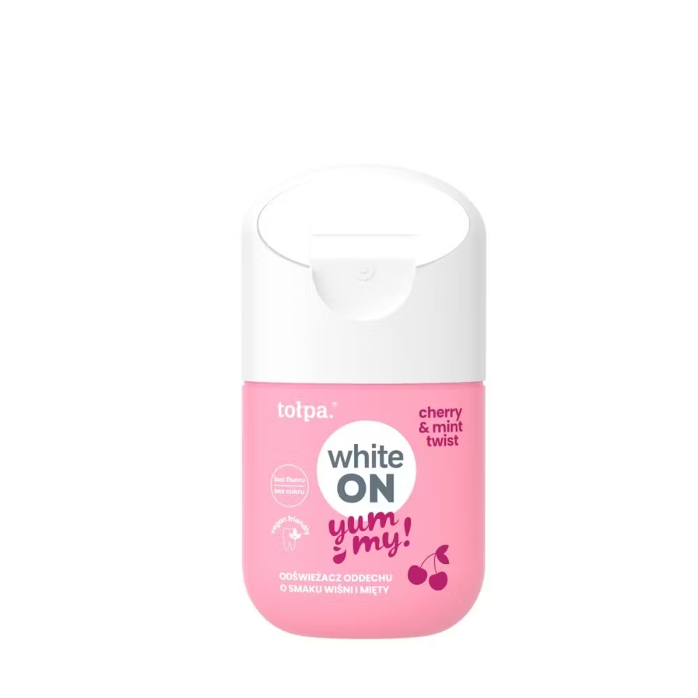 Spray pentru improspatarea respiratiei aroma de cirese si menta White ON, 20ml, Tolpa