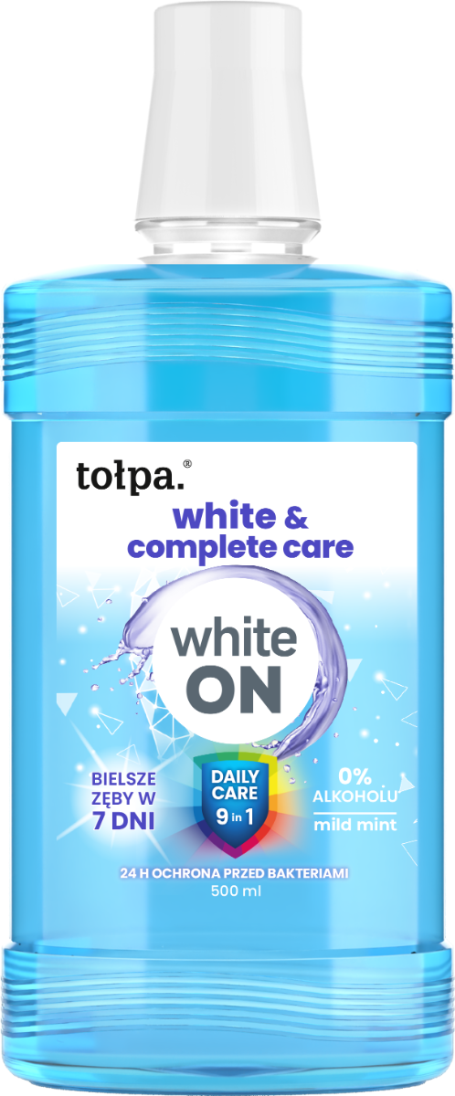 Apa de gura 9in1 Mild mint White On, 500ml, Tolpa