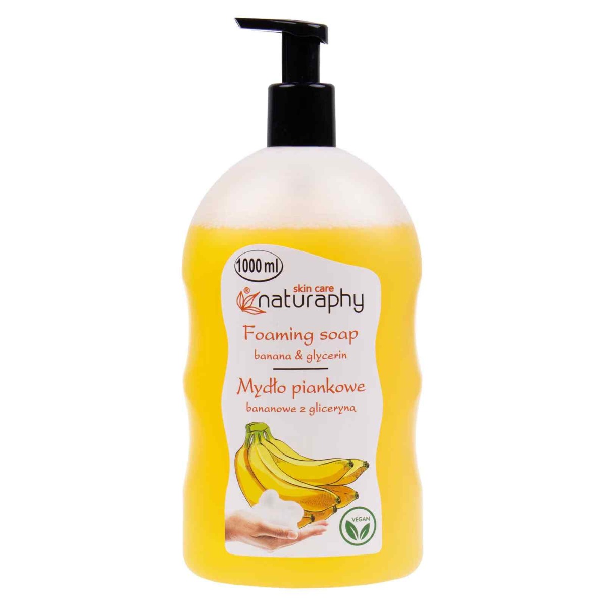 Sapun spuma cu aroma de banane, 1000ml, Naturaphy