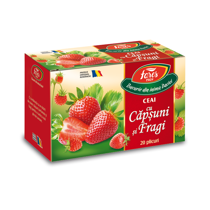 Ceai Capsuni si Fragi, 20 plicuri, Fares