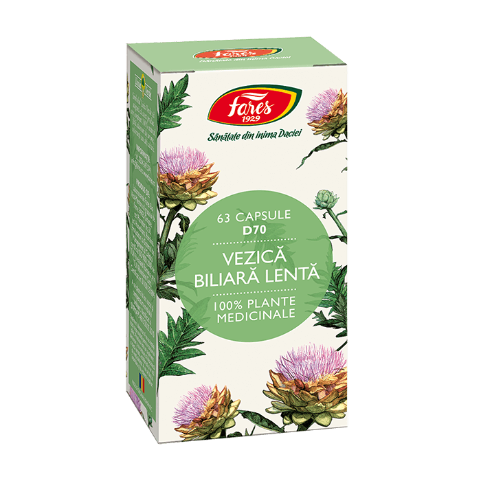Vezica biliara lenta, 63 capsule, Fares