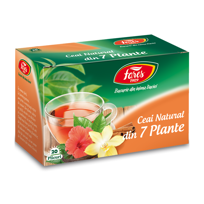 Ceaiurile lumii din 7 plante, 20 plicuri, Fares