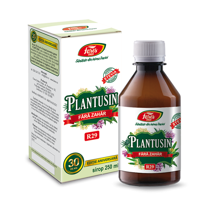 Sirop Plantusin pentru diabetici, 250 ml, Fares