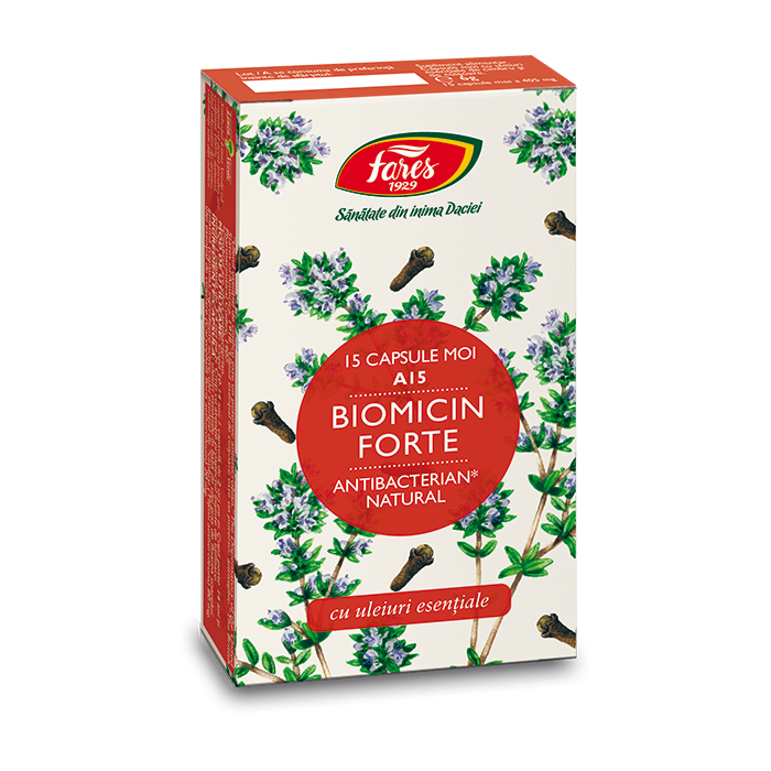 Biomicin Forte, 15 capsule, Fares
