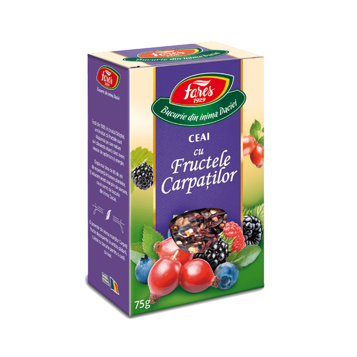 Ceai Fructele Carpatilor, 75g, Fares