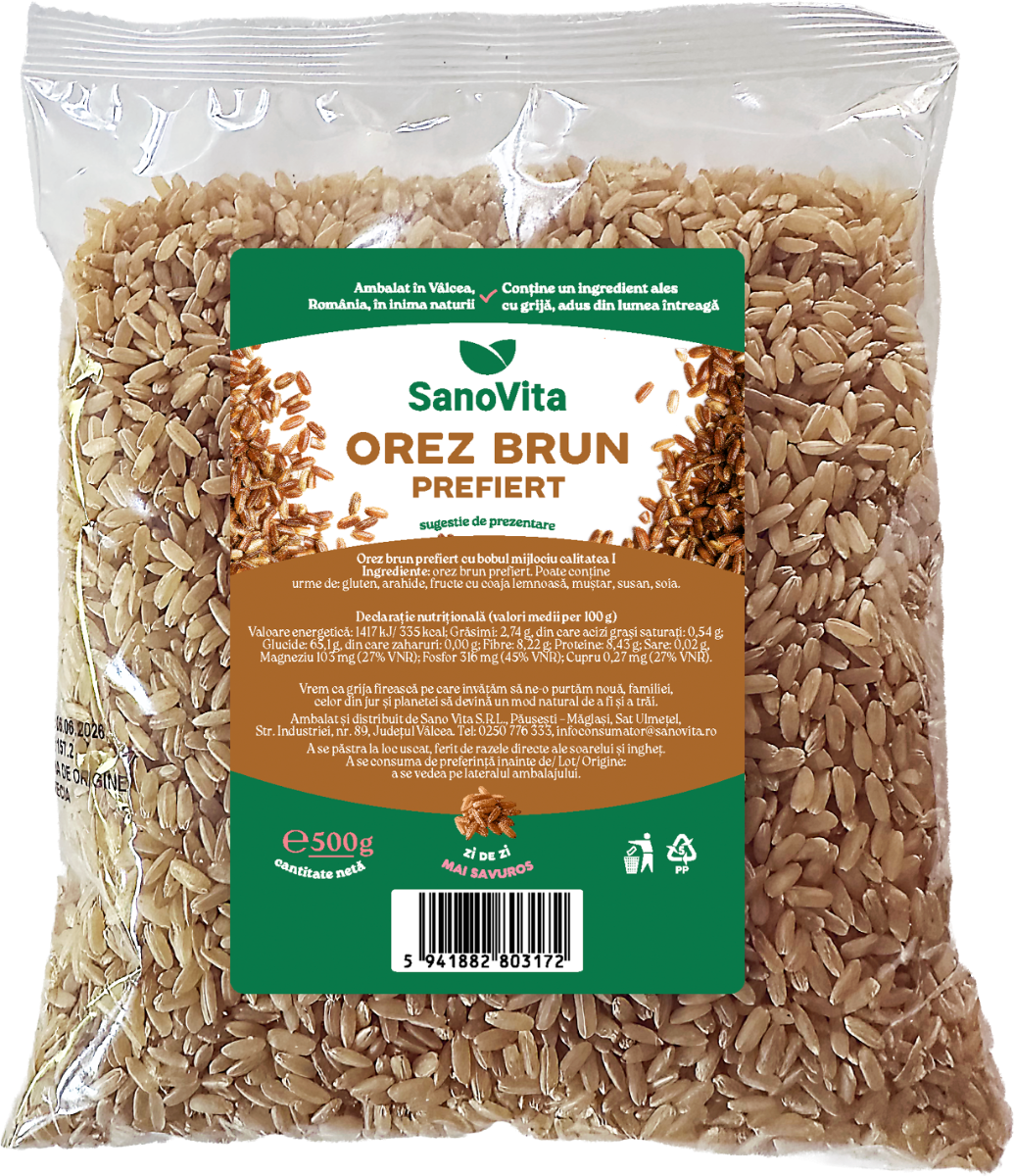 Orez brun prefiert, 500g, SanoVita