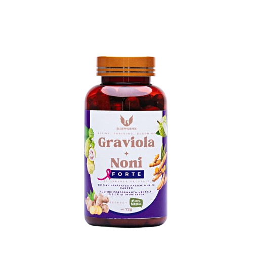Graviola si Noni Forte 1100 mg, 60 capsule, BluePhoenix