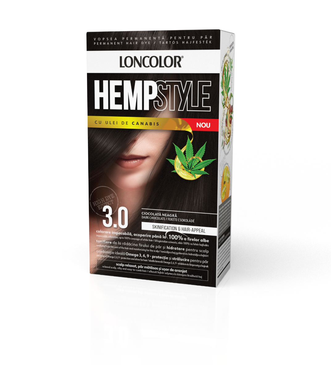 Vopsea de par permanenta HempStyle Nr. 3.0, 110ml, Loncolor