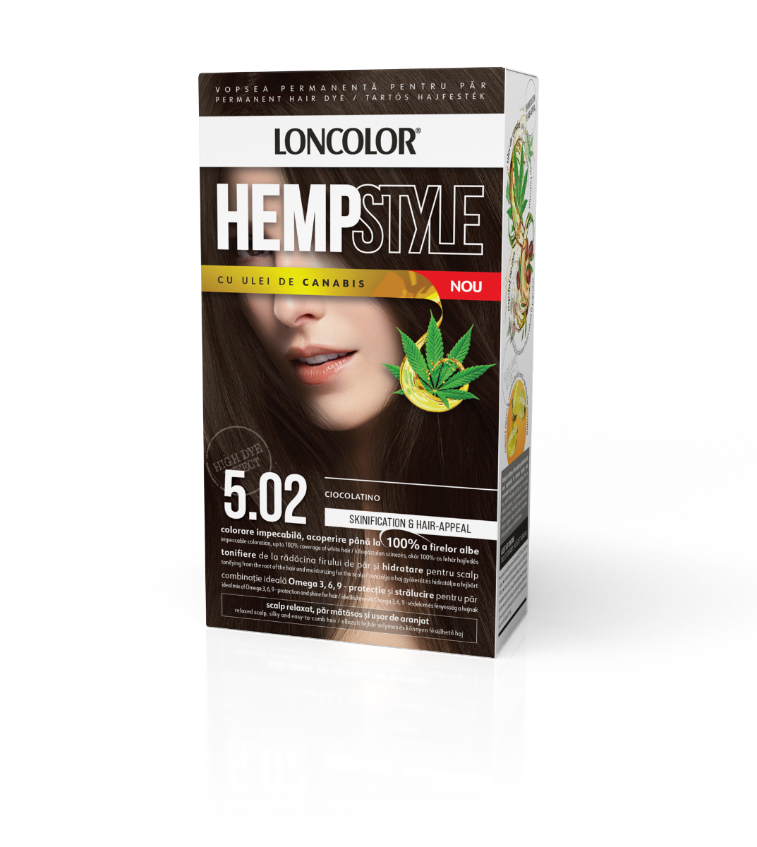 Vopsea de par permanenta HempStyle Nr. 5.02, 110ml, Loncolor