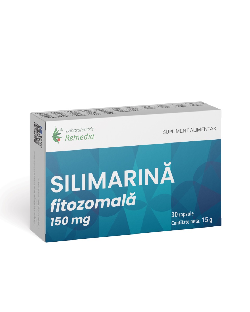 Silimarina Fitozomala 150mg, 30 capsule, Laboratoarele Remedia