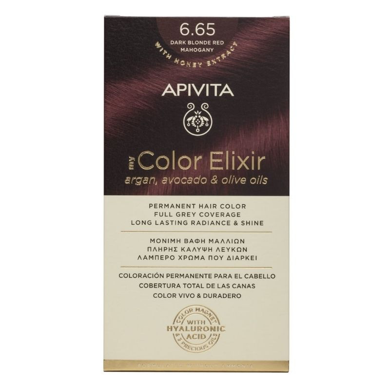 Vopsea de par My Color Elixir N6.65, Apivita