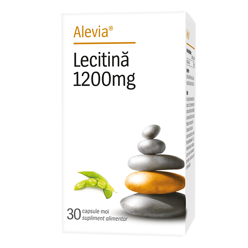 Lecitina 1200mg, 30 capsule moi, Alevia