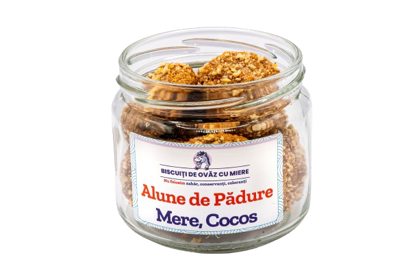 Biscuiti de ovaz cu alune de padure mere cocos, 145g, Ohvaz