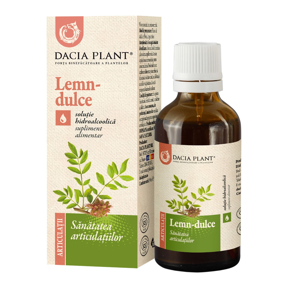Tinctura de lemn dulce, 50ml, Dacia Plant