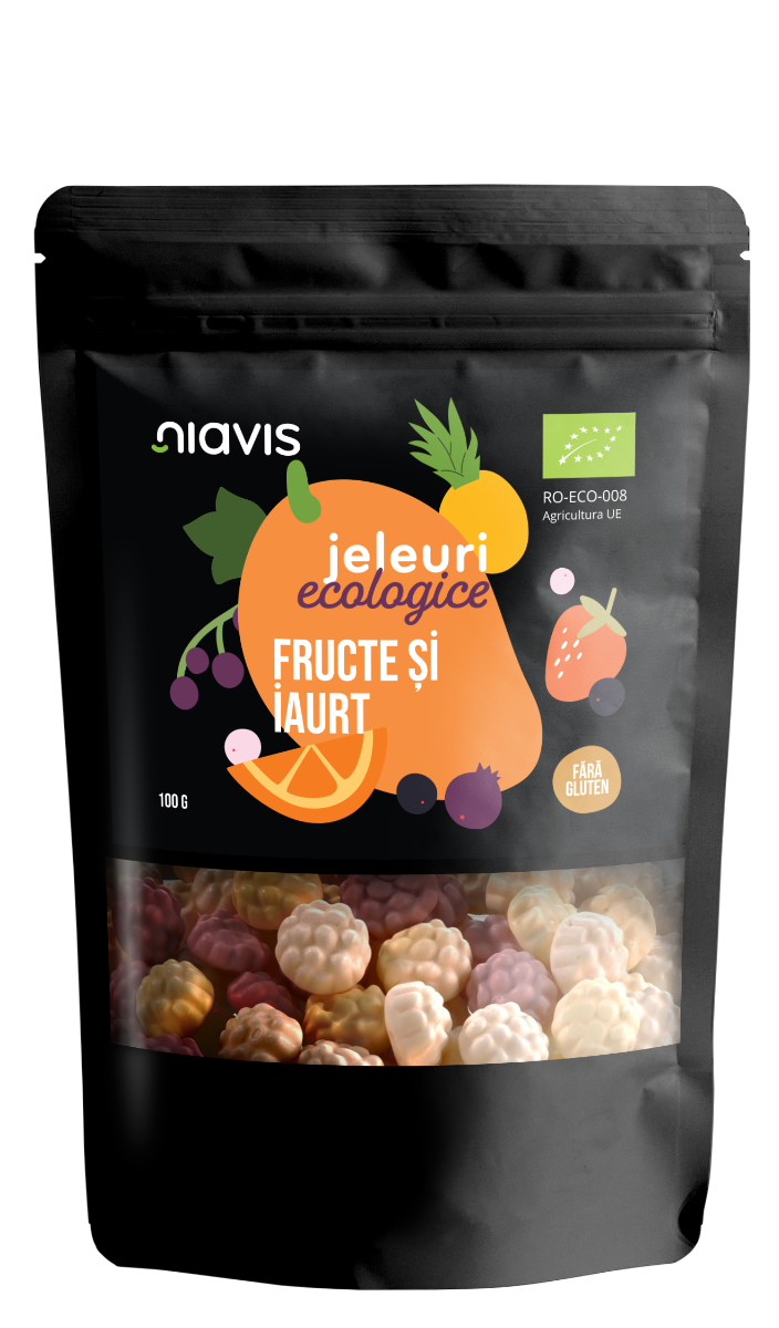 Jeleuri ecologice cu fructe si iaurt, 100g, Niavis