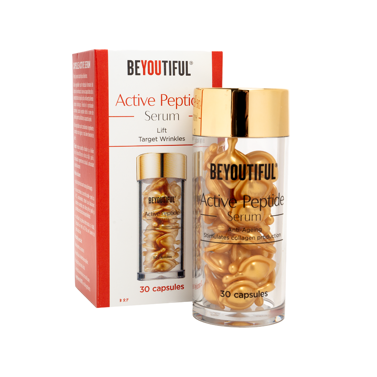 Ser pentru fata cu peptide, 30 capsule, Beyoutiful