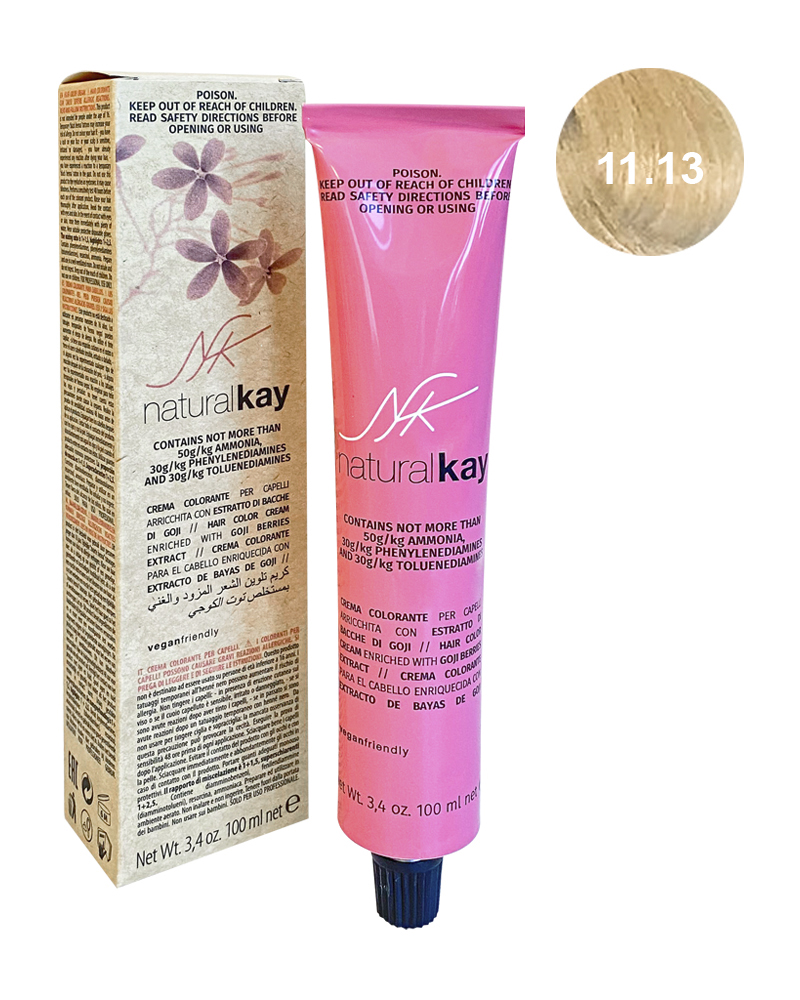 Vopsea vegana 11.13 Sand Superplatinum Blonde, 100ml, Natural Kay