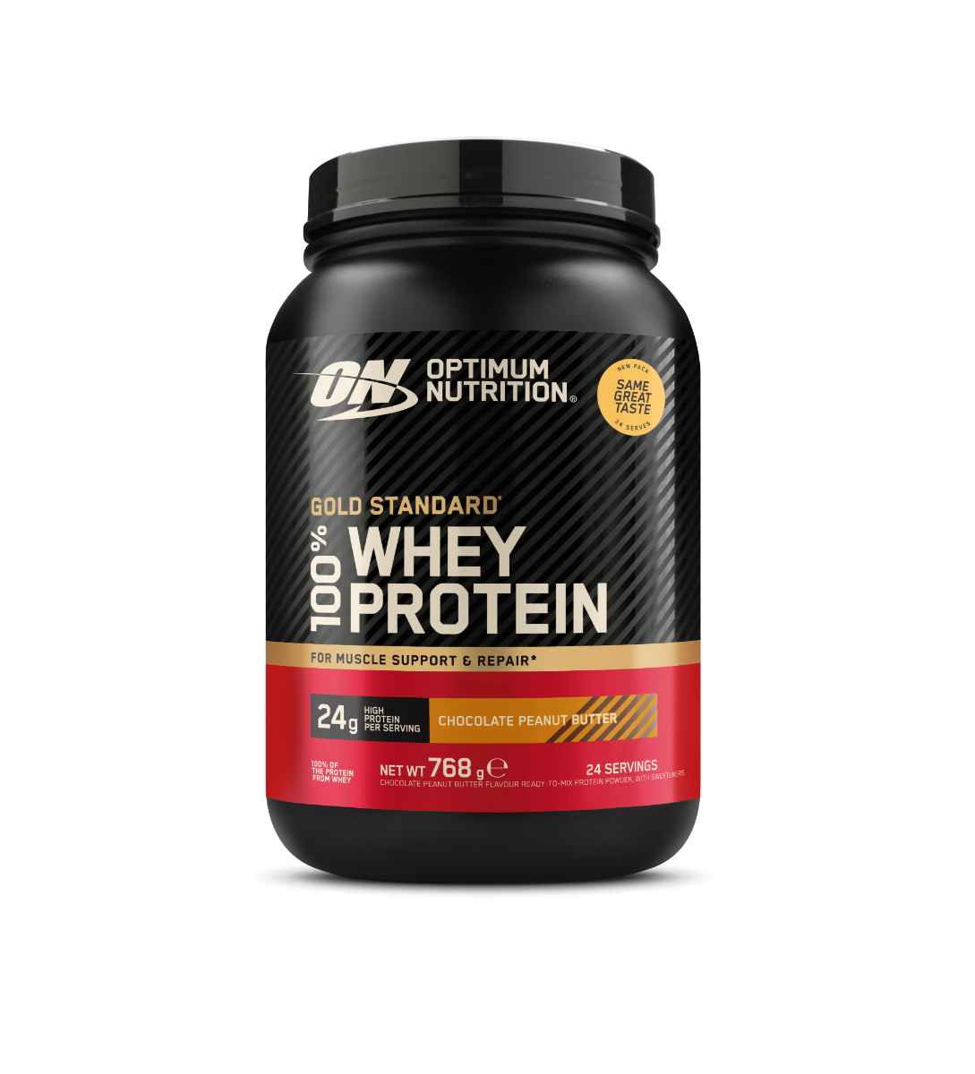 Pudra proteica proteine din zer 100% Whey Gold Standard Unt Arahide cu Ciocolata 768g, Optimum Nutrition