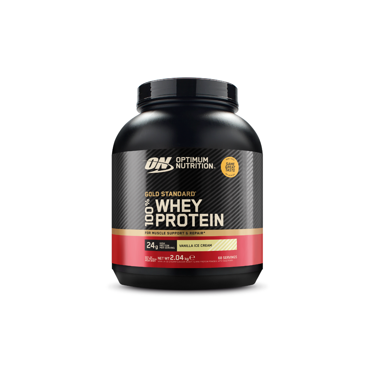 Proteine din zer 100% Whey Gold Standard cu aroma de vanilie, 2.04kg, Optimum Nutrition