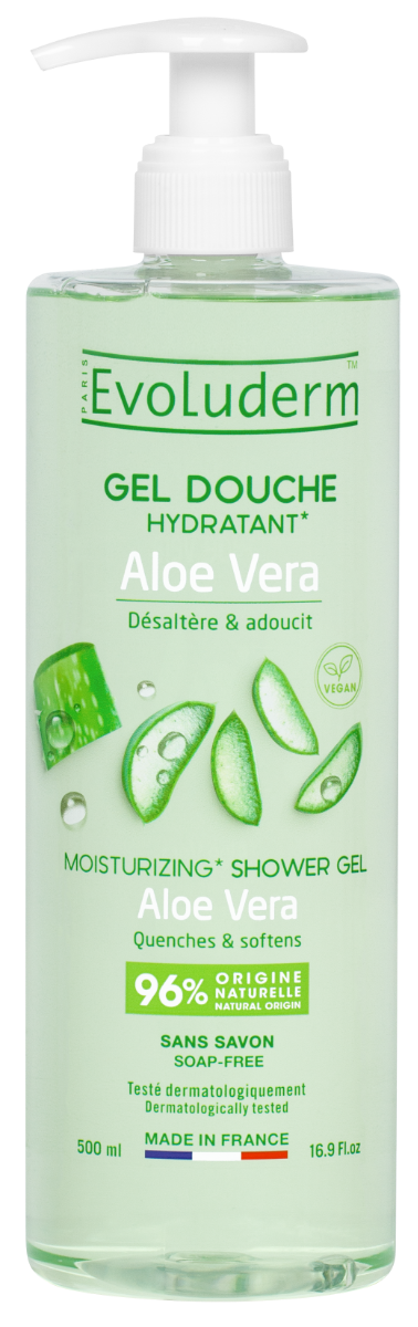 Gel de dus hidratant Aloe Vera, 500ml, Evoluderm