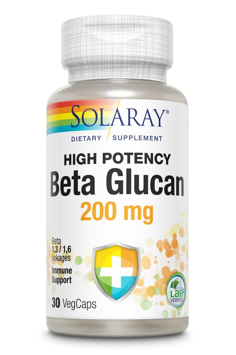 Beta Glucan 200mg Solaray, 30 capsule vegetale, Secom