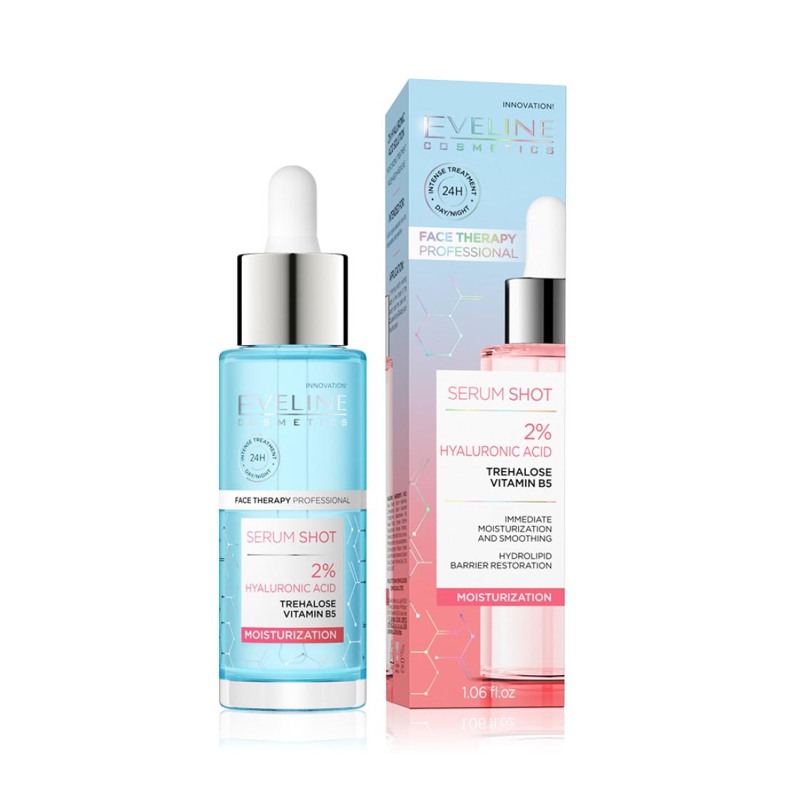 Ser pentru fata hidratant cu acid hialuronic 2% 30ml, Eveline Cosmetics