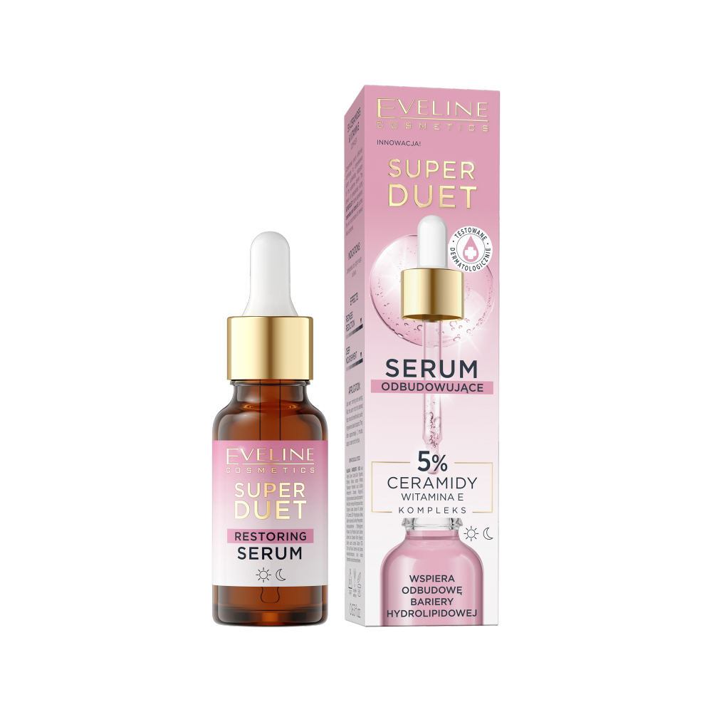 Ser cu 5% ceramide si vitamina e Super Duet, 18ml, Eveline Cosmetics