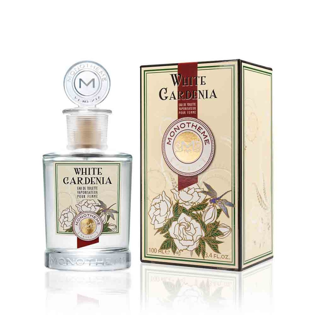 Apa de toaleta White Gardenia, 100ml, Monotheme