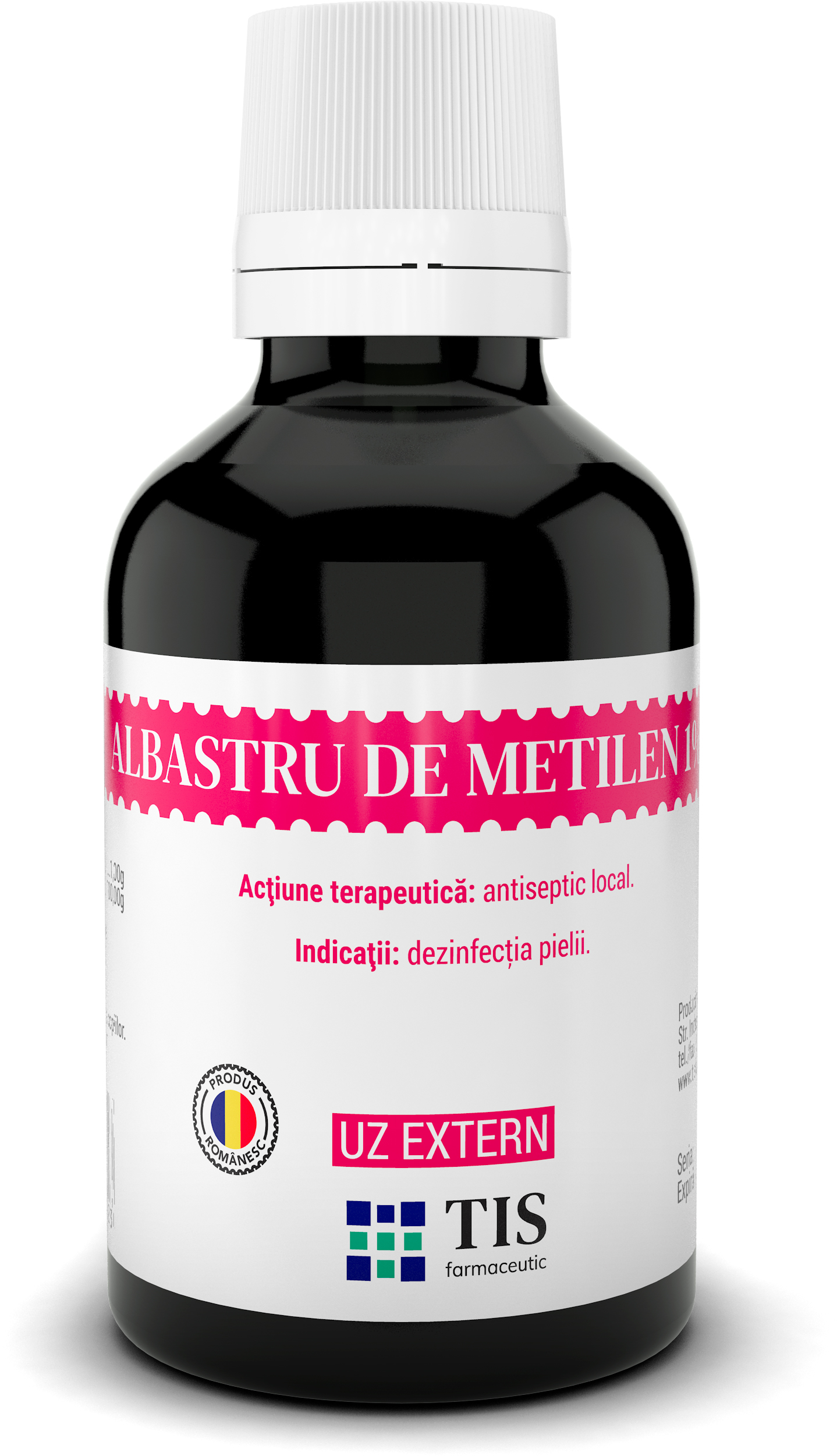 Albastru de metilen solutie, 25ml, Tis Farmaceutic