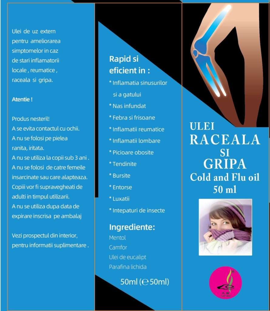Ulei antireumatic Raceala si Gripa, 50ml, Naturalia Diet
