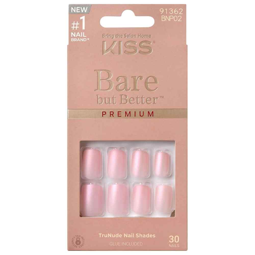 Unghii false Bare But Better Premium Nails Spicy, 30 bucati, Kiss