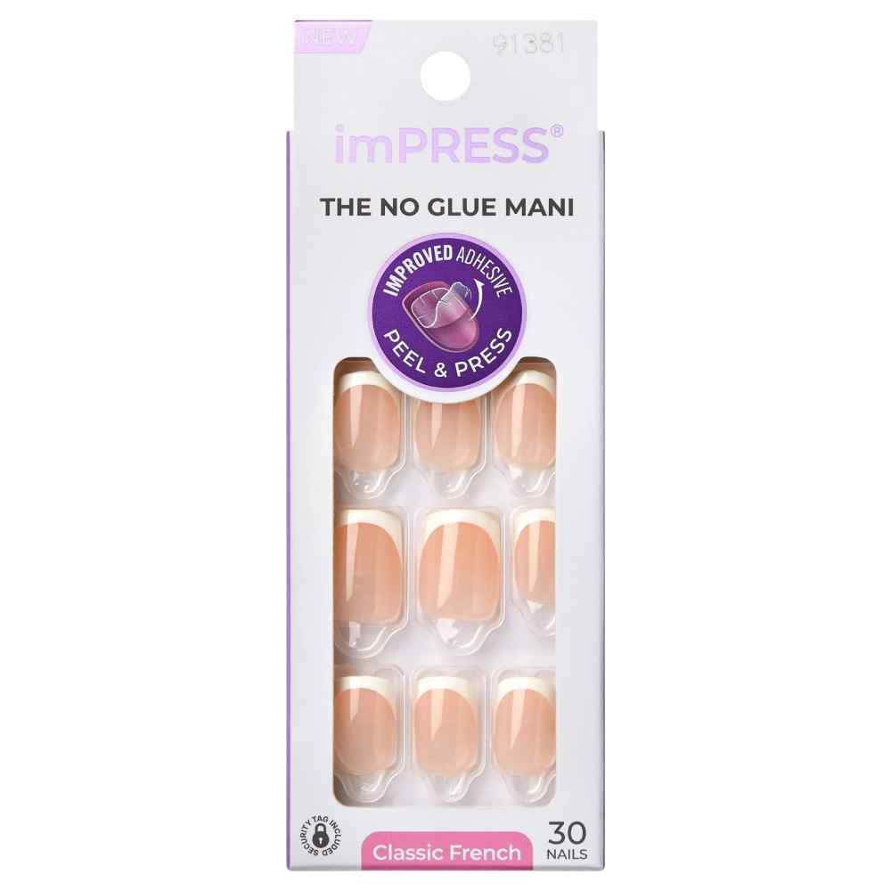 Unghii false Impress Nails Model, 30 bucati, Kiss