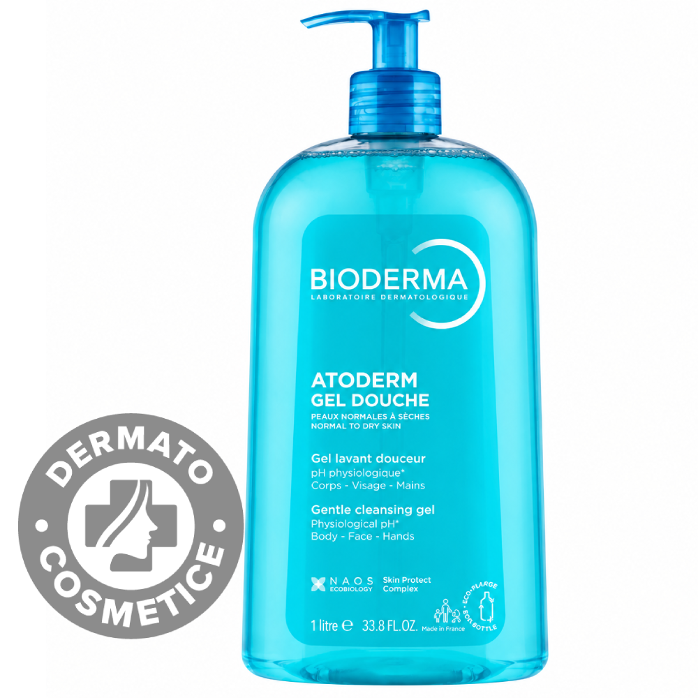 Gel de dus pentru pielea uscata Atoderm, 1000ml, Bioderma