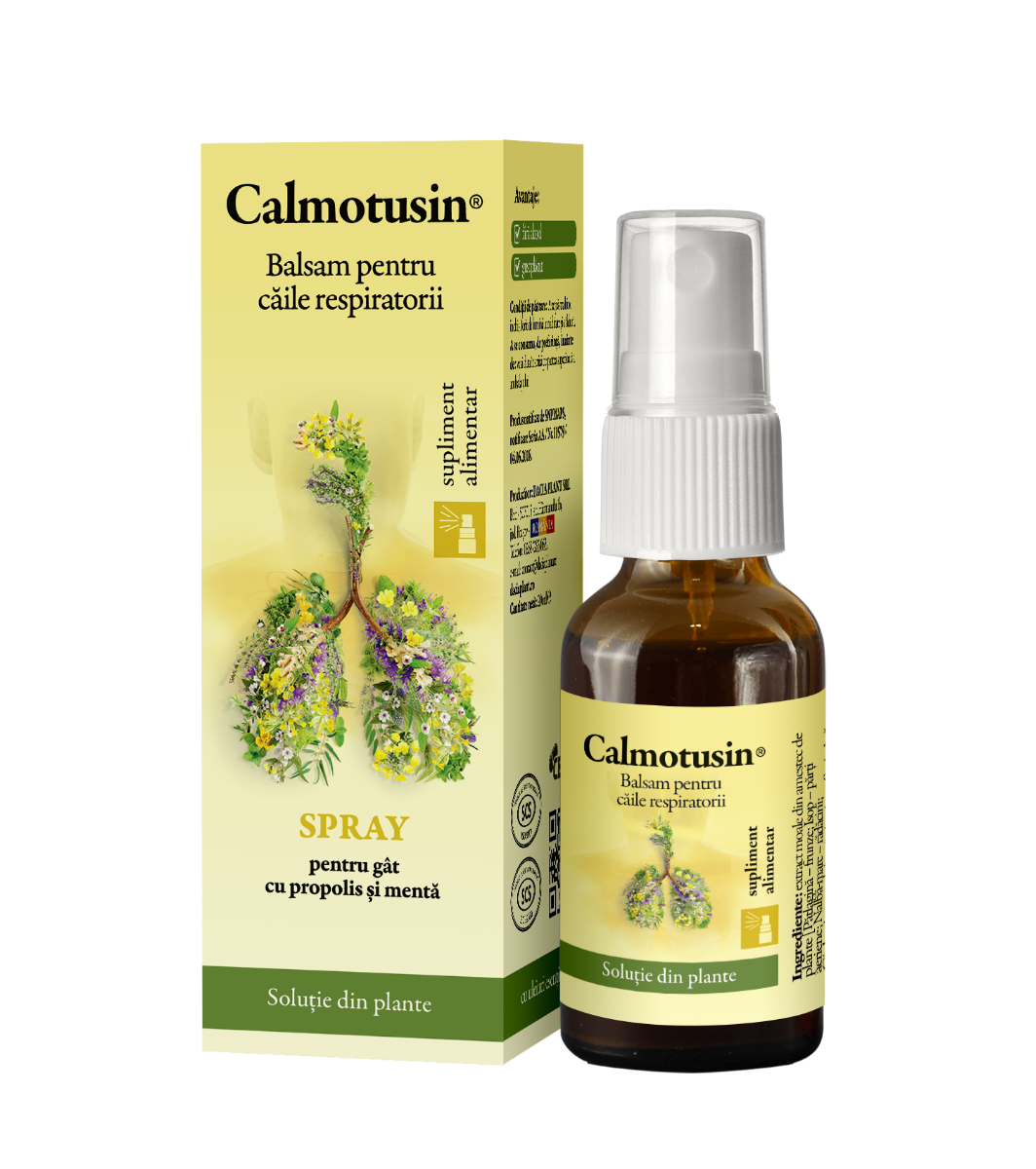 Calmotusin spray cu propolis si menta, 20ml, Dacia Plant