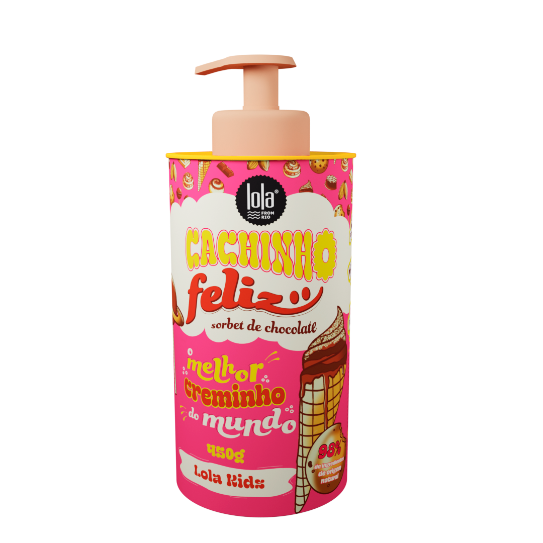 Crema pentru bucle copii cu aroma de ciocolata Cachinho Feliz, 450g, Lola Cosmetics