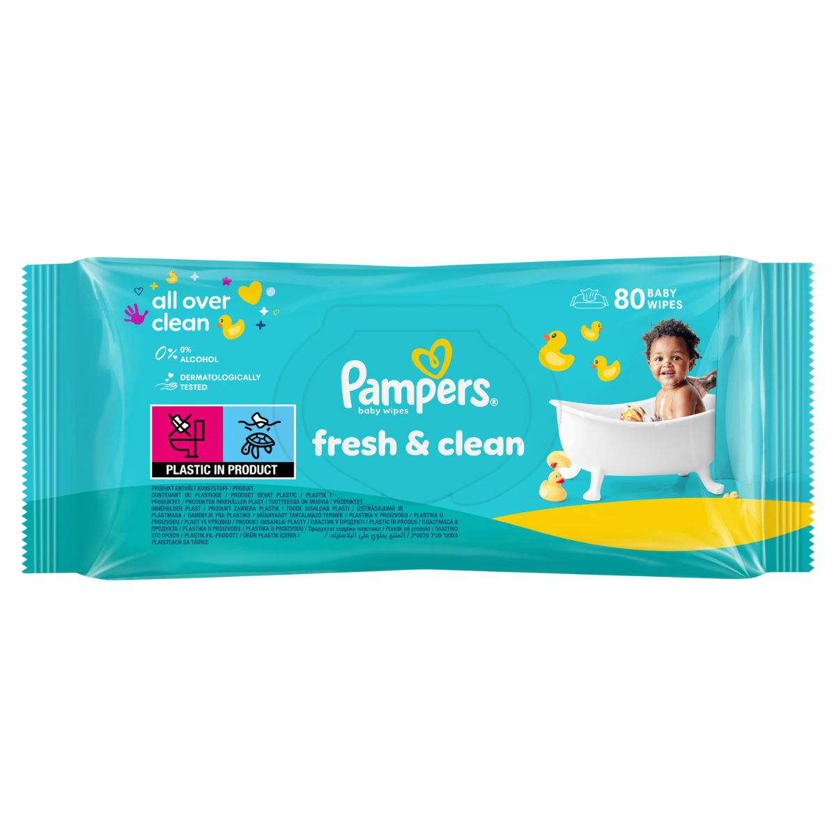 Servetele umede Fresh Clean, 80 bucati, Pampers