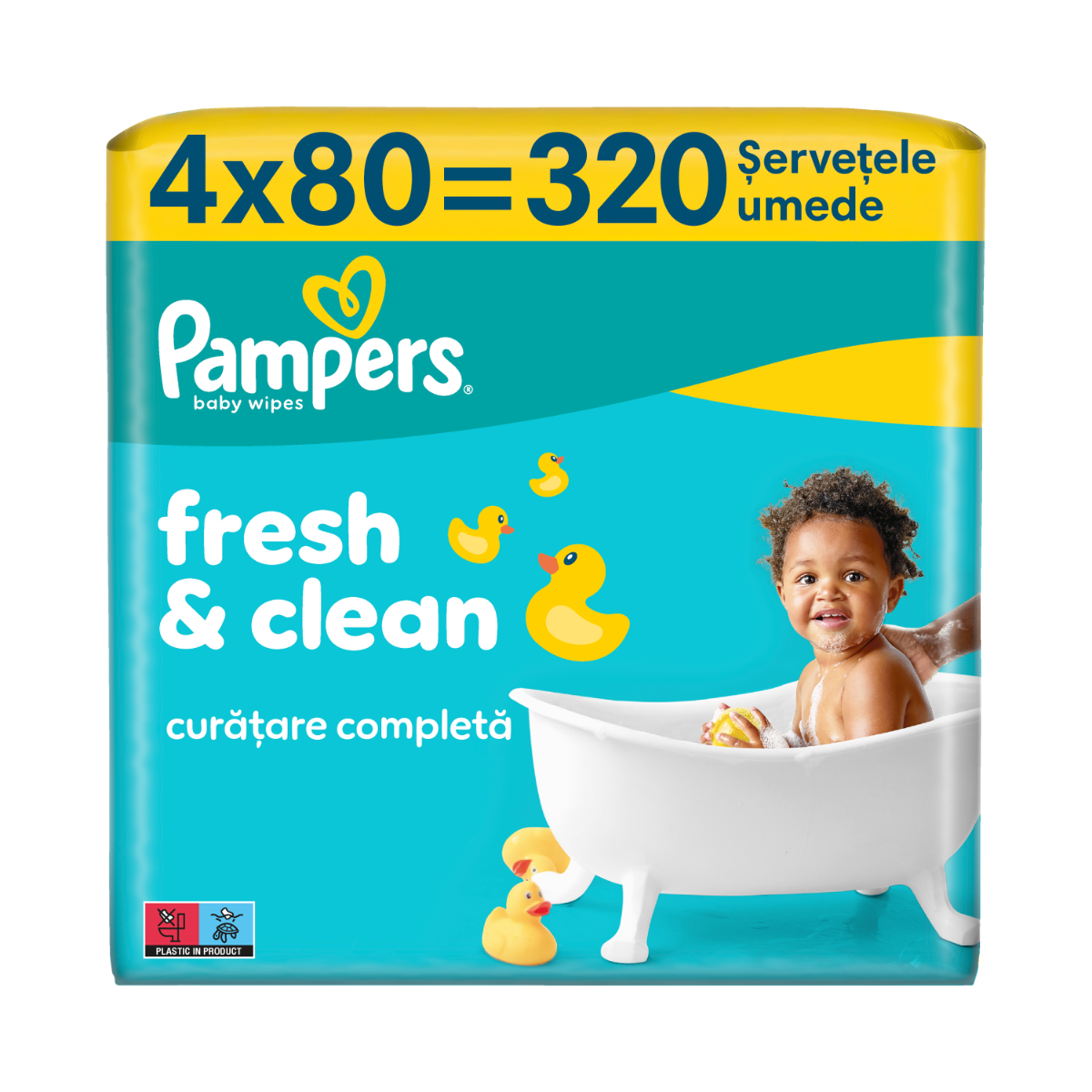 Servetele umede Fresh Clean, 320 bucati, Pampers