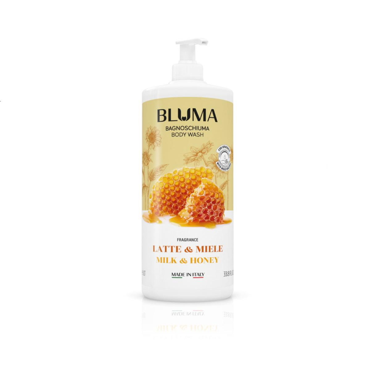 Gel de dus cu parfum de lapte si miere Bluma Latte & Mielle, 1000ml, Bluma