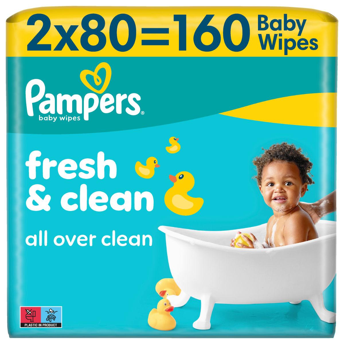 Servetele umede Fresh Clean, 160 bucati, Pampers