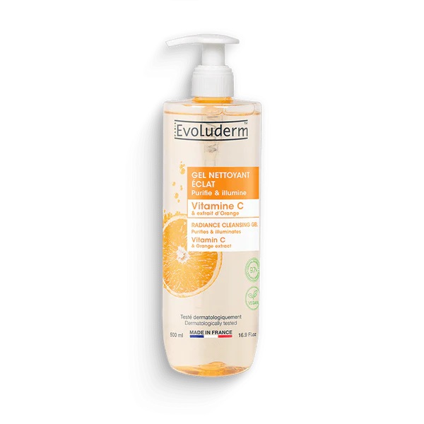 Gel de curatare pentru ten Vitamine C & Extrait D'Orange, 500ml, Evoluderm