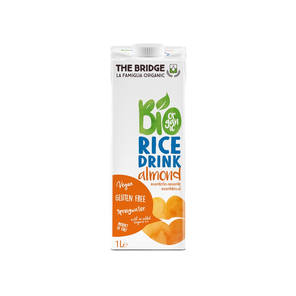 Bautura vegetala din orez cu migdale Bio, 1000ml, The Bridge