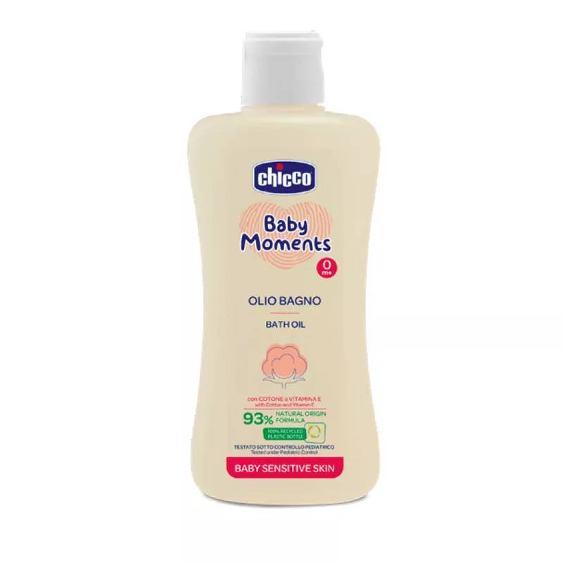 Ulei de baie dermatologic Baby Moments Sensitive 0 luni+, 200ml, Chicco